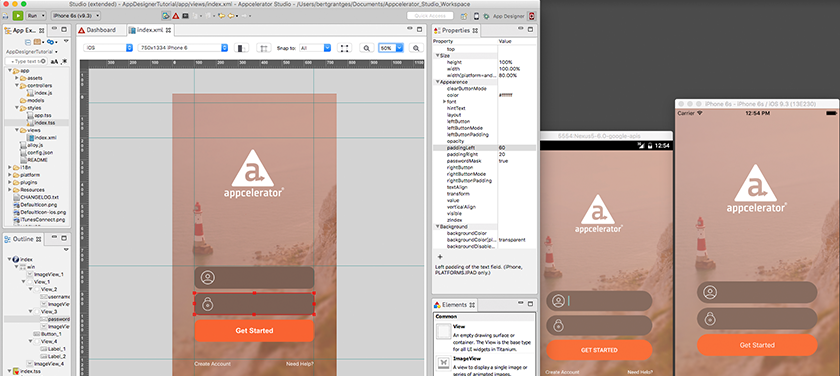 Appcelerator Titanium IDE Android